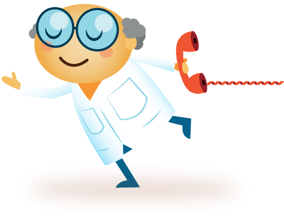 The Number People - Professor holding a phone